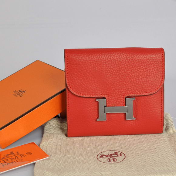 Cheap Fake Hermes Constance Wallets Togo Leather A608 Red - Click Image to Close